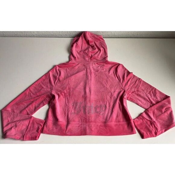 Juicy Couture Velour Track Jacket Hot Pink Full Zip Logo On The Back Women’s L - Picture 10 of 13